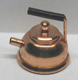 Dollhouse Miniature Copper Kettle/Movable Lid